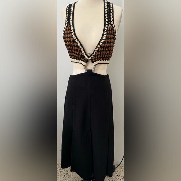 RUNWAY Proenza Schouler Sleeveless Crotchet Cut Out Midi Dress - Picture 7 of 7